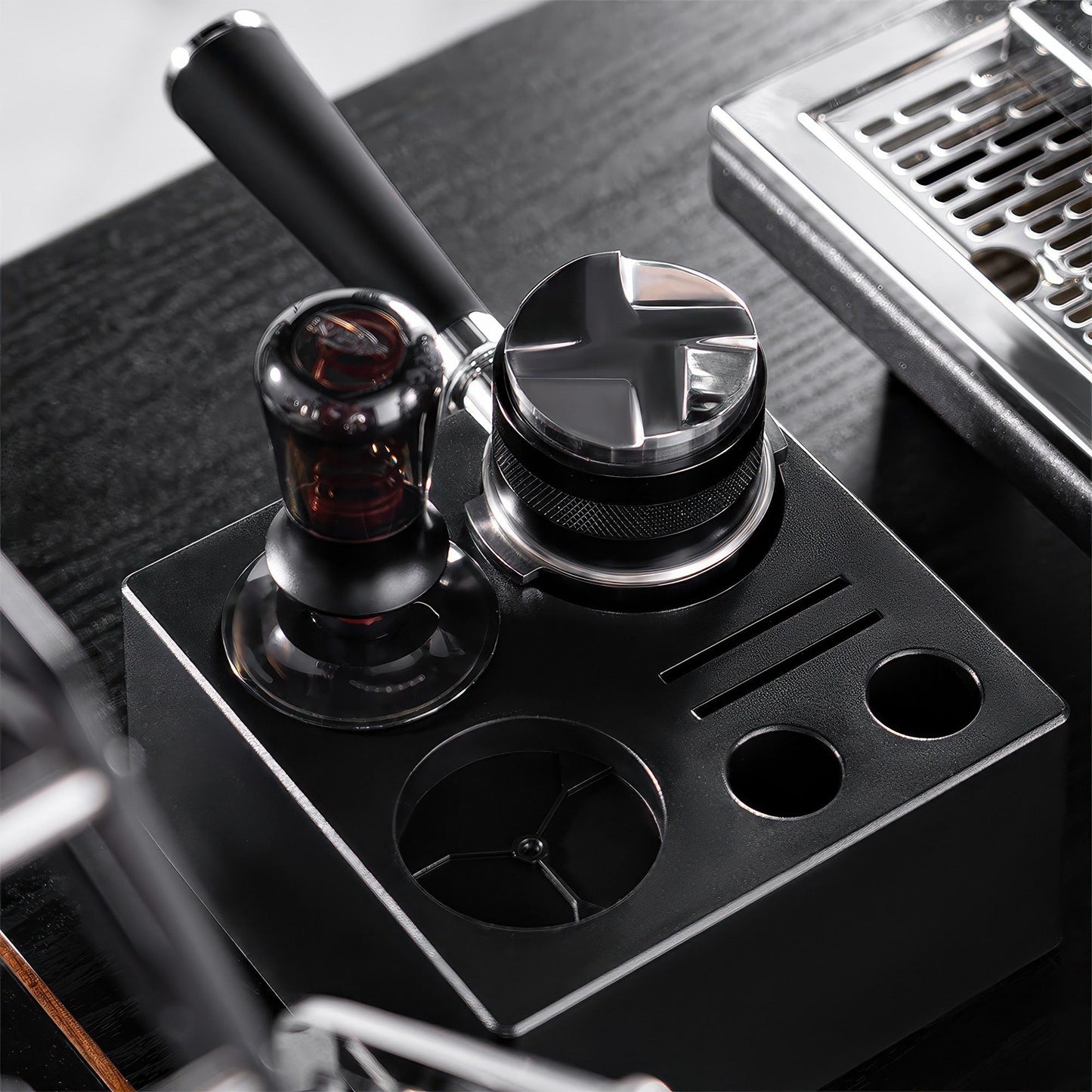 Lastaforest- 2 in 1 Adjustable Coffee Distributor & Tamper