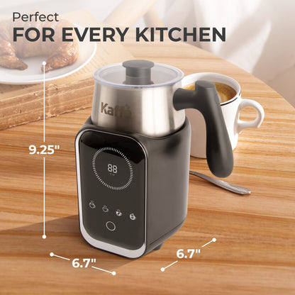 Kaffe Pour-In Premium Milk Frother KF6075 – Digital Screen Hot & Cold Foam Maker